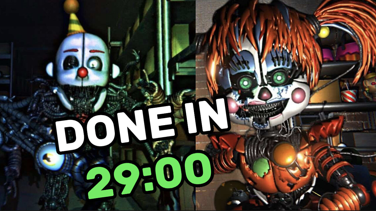 THE GLITCHED ATTRACTION (FNAF SPEEDRUN) 29 MINUTES - START TO FINISH