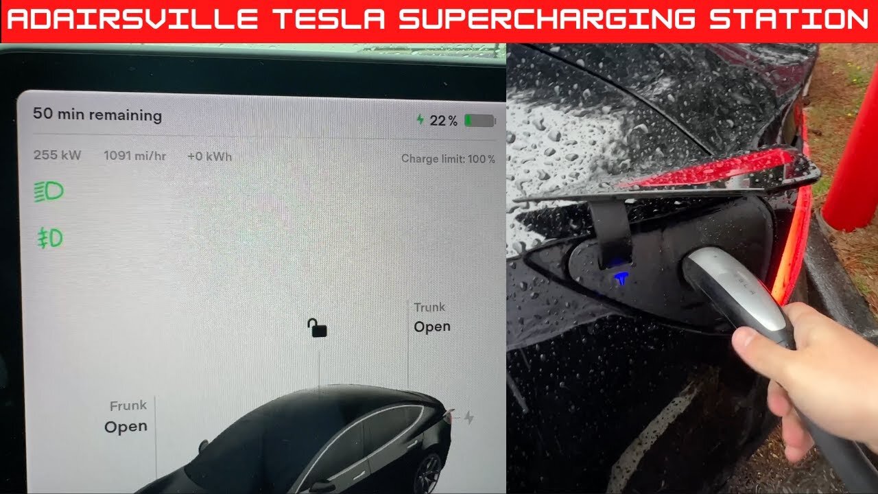 Adairsville Georgia Tesla Supercharging Station