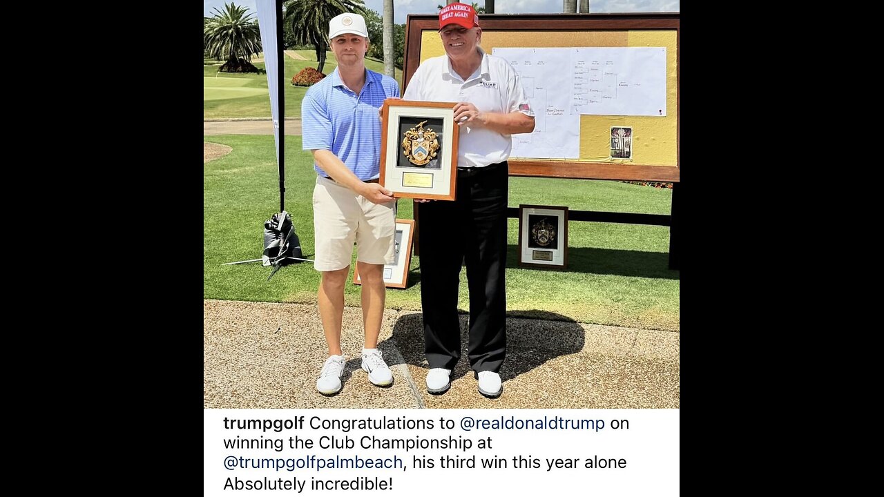 TRUMP❤️🇺🇸🥇WINS THIRD GOLF CLUB CHAMPIONSHIP🤍🇺🇸⛳️🏌️🏆OF THE YEAR💙🇺🇸🏅🏰⭐️