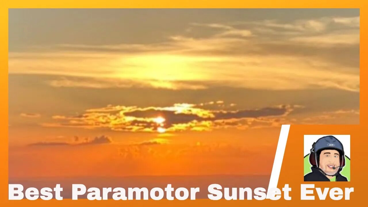 RAW Paramotor sunset video footage and landing