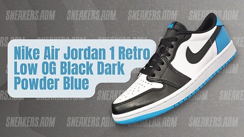 Nike Air Jordan 1 Retro Low OG Black Dark Powder Blue - CZ0790-104 - @SneakersADM