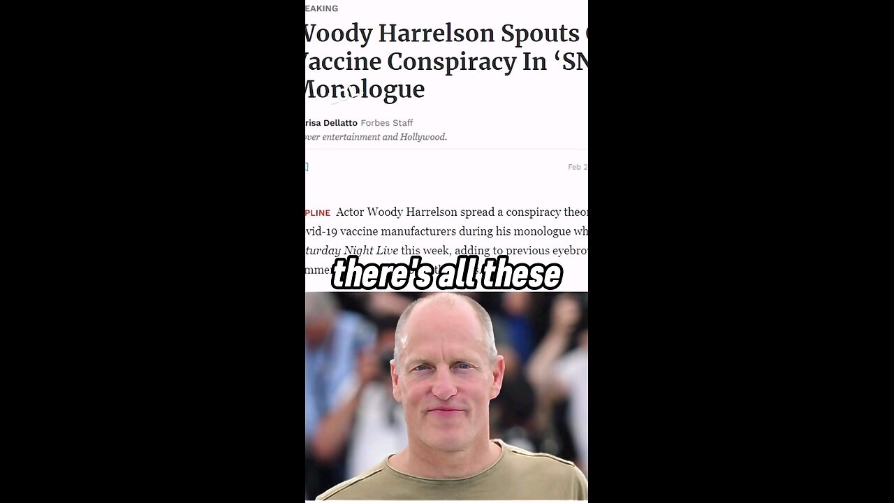 Woody Harrelson speak about covid drug cartel😎