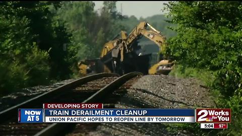 Cleanup underway in train derailment
