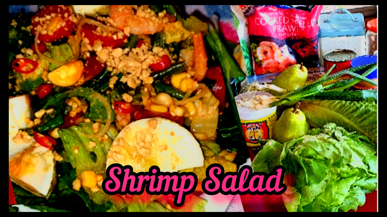 Indonesian Shrimp Mix Salad known as Gado Gado Udang and a No Shell Boiled Egg Hack