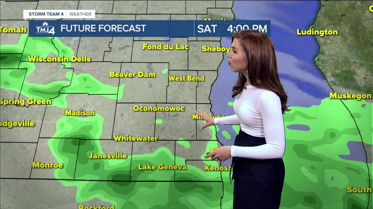 On and off rain, plus cooler temperatures this weekend