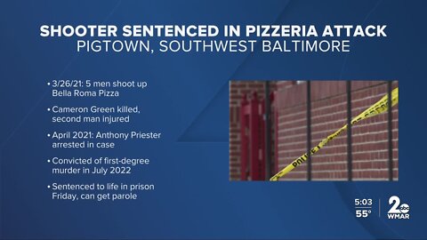 Man sentenced to life for Pigtown pizzeria murder last year