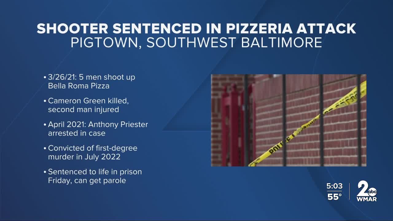 Man sentenced to life for Pigtown pizzeria murder last year