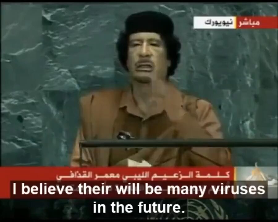 Gaddafi speech on vaccines