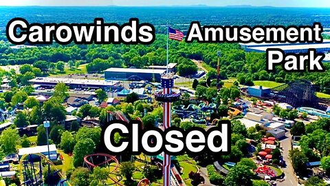 Carowinds Amusement Park - Charlotte, North Carolina Drone Video - COVID19 Closed