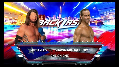 WWE 2k24 aj style vs Shawn Michaels one on one match