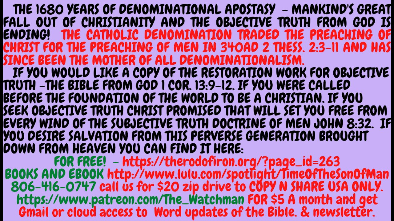 2 Thess 2. AS THE SPIRITUAL DARK AGES ARE ENDING, THE BIBLE AND CHRISTIANITY FROM GOD ARE BACK!