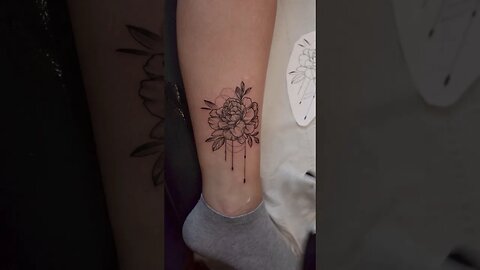 Flower Tattoo Reveal #shorts #tattoo #tattooart #tattooshorts #tattoodesign #shorts #tattoos