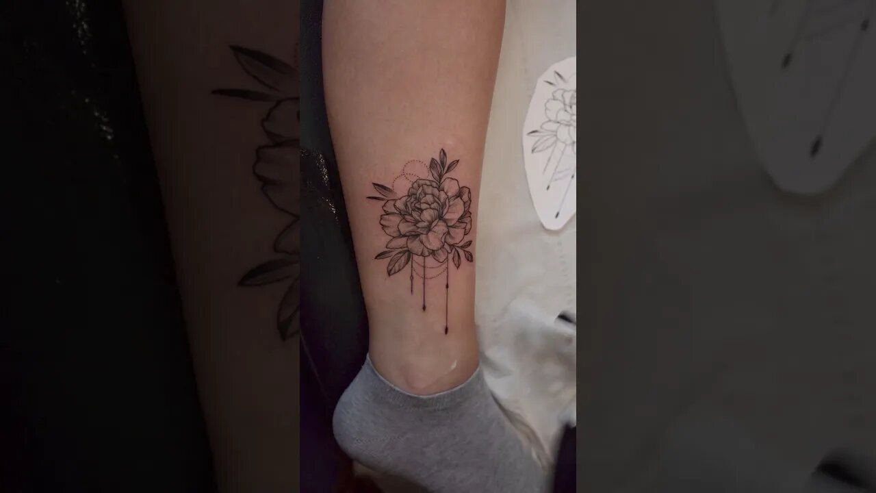 Flower Tattoo Reveal #shorts #tattoo #tattooart #tattooshorts #tattoodesign #shorts #tattoos