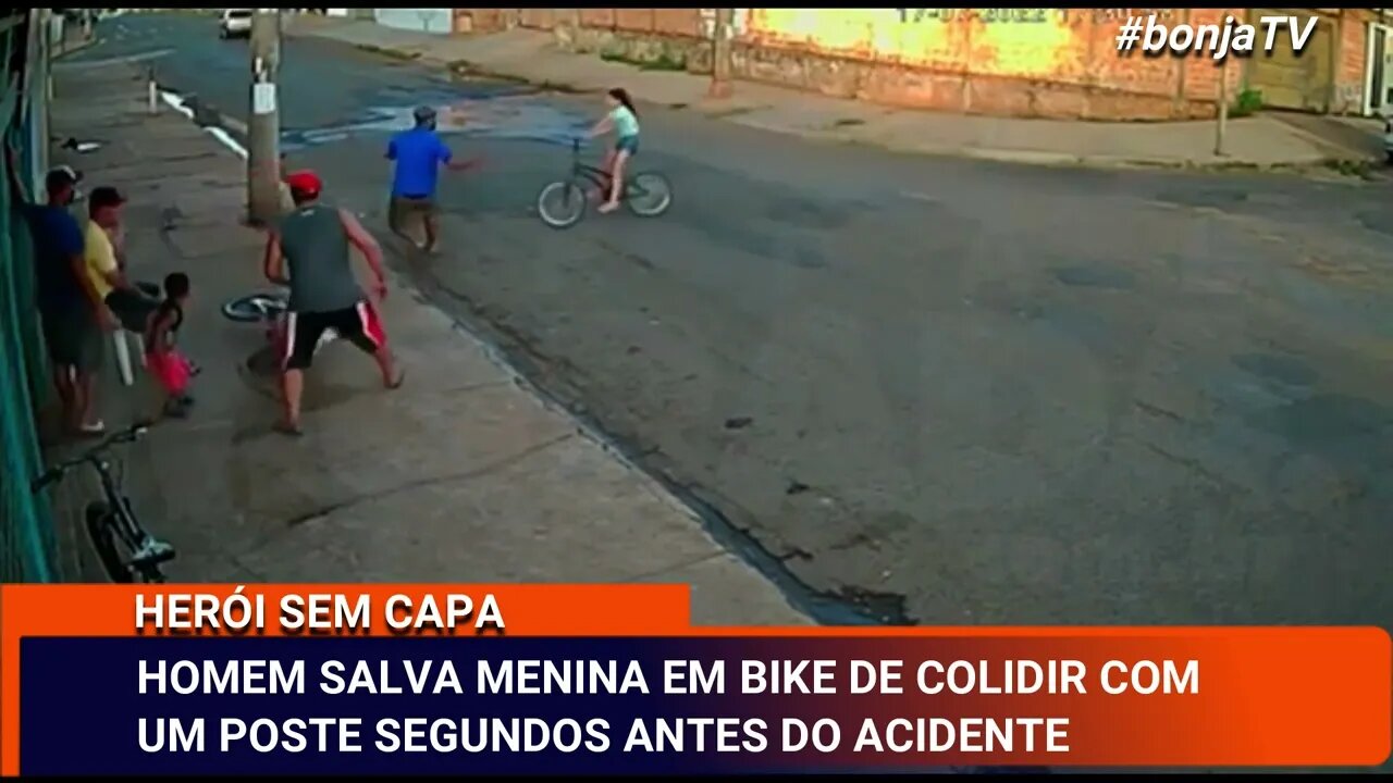 Menina é Salva de Grave Acidente ao Descer a Rua em Bicicleta Desgovernada