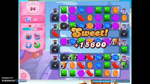 Candy Crush Level 1372 Audio Talkthrough, 2 Stars 0 Boosters