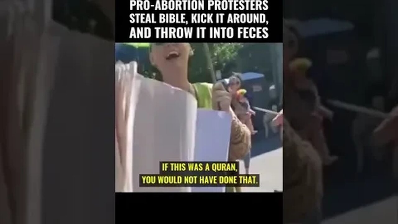 Pro-Abortion Protestors STEAL & DESTROY Man's Bible | TurningPointUSA