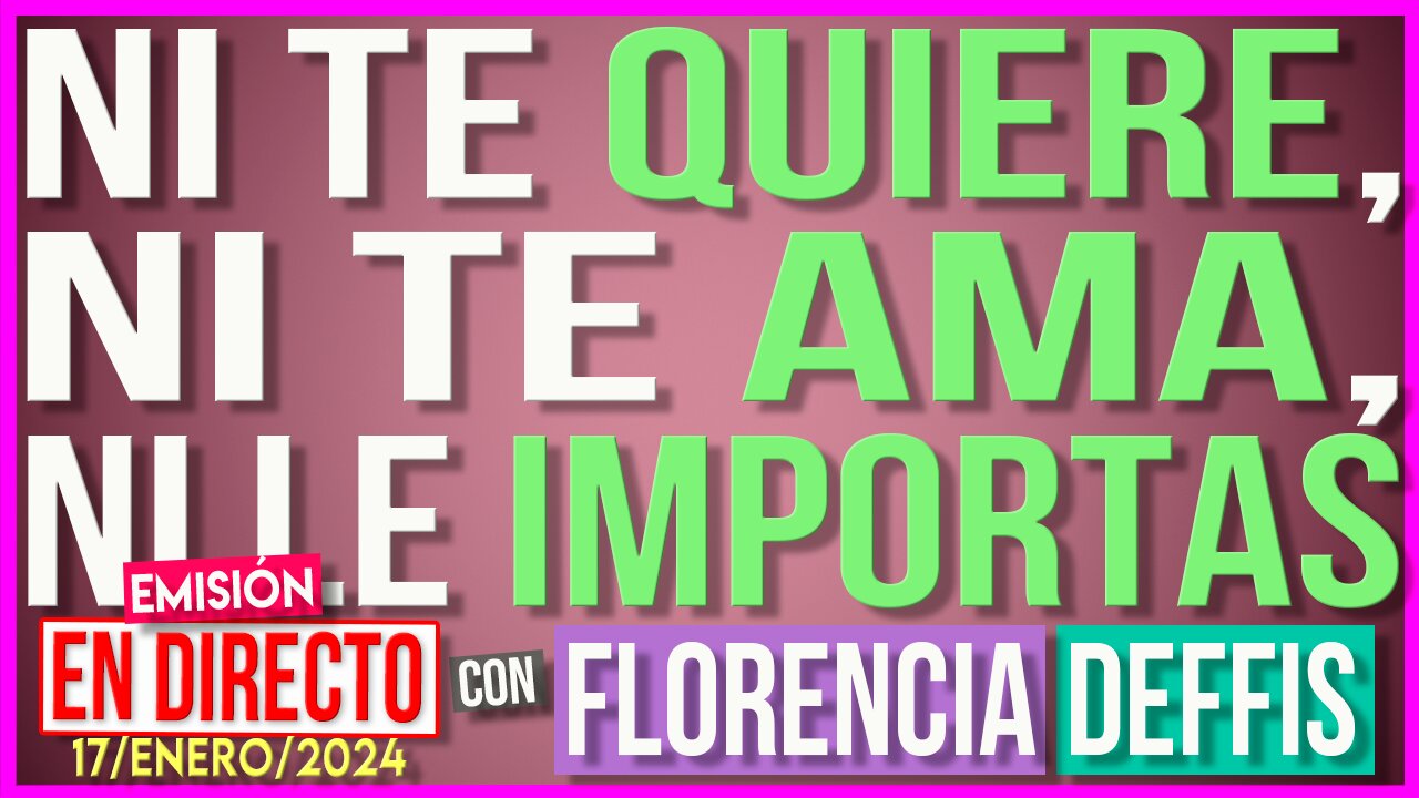 Ni te Quiere. Ni te Ama, Ni le Importas | Transmisión en Vivo