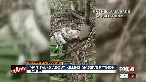 Man shoots Python Trying to Eat Goat