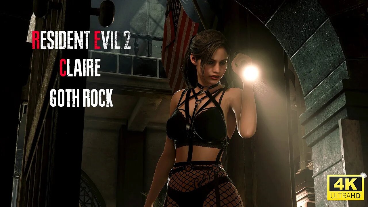 Resident Evil 2 Remake Claire Goth Rock