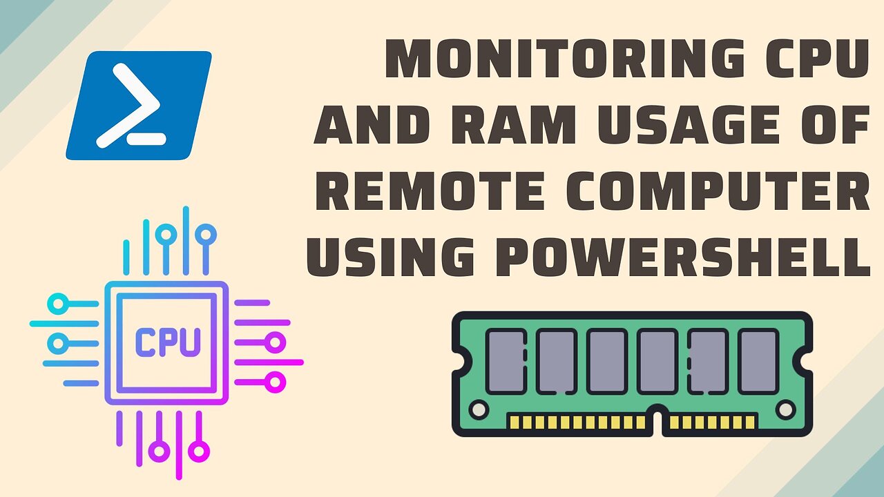 Monitoring CPU and RAM Usage of Remote Computer using PowerShell