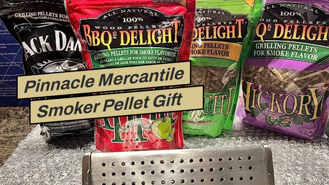 Pinnacle Mercantile Smoker Pellet Gift Set with BBQr’s Delight Wood Pellets and 8” Steel Smoker...