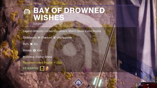 Destiny 2, Legend Lost Sector, Bay of Drowned Wishes on the Dreaming City 2-5-22