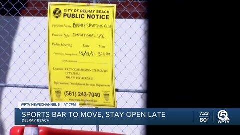 Delray Beach sports bar to move, stay open past midnight