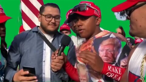 Green Screen – Multi cultural trump supporters