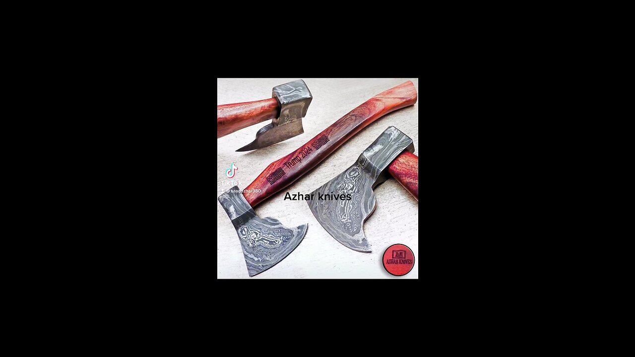 Trump 2024 Damascus steel axe