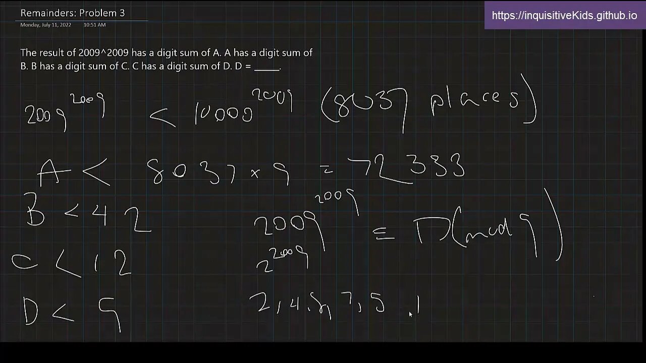 Remainders: Problem 3