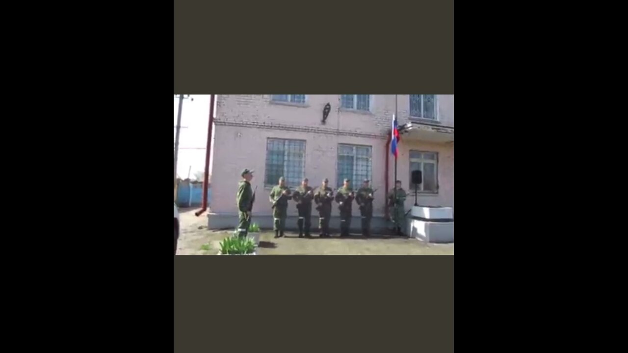 Russian flag raised with the national anthem in Kamenka-Dniprovska