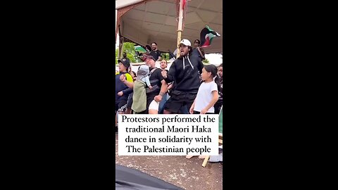 🇳🇿🇵🇸 Protestors performed the traditional Maori Haka dance in solidarity with The Palestinians.