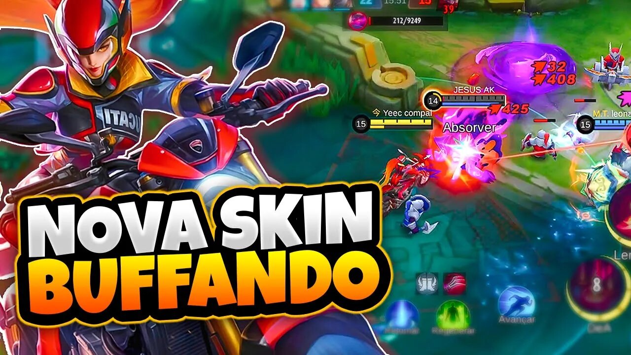 A NOVA SKIN BUFFOU ELA EM 1000%! IRITHEL DUCATI GAMEPLAY | MOBILE LEGENDS