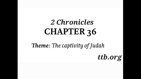 2 Chronicles Chapter 36 (Bible Study)