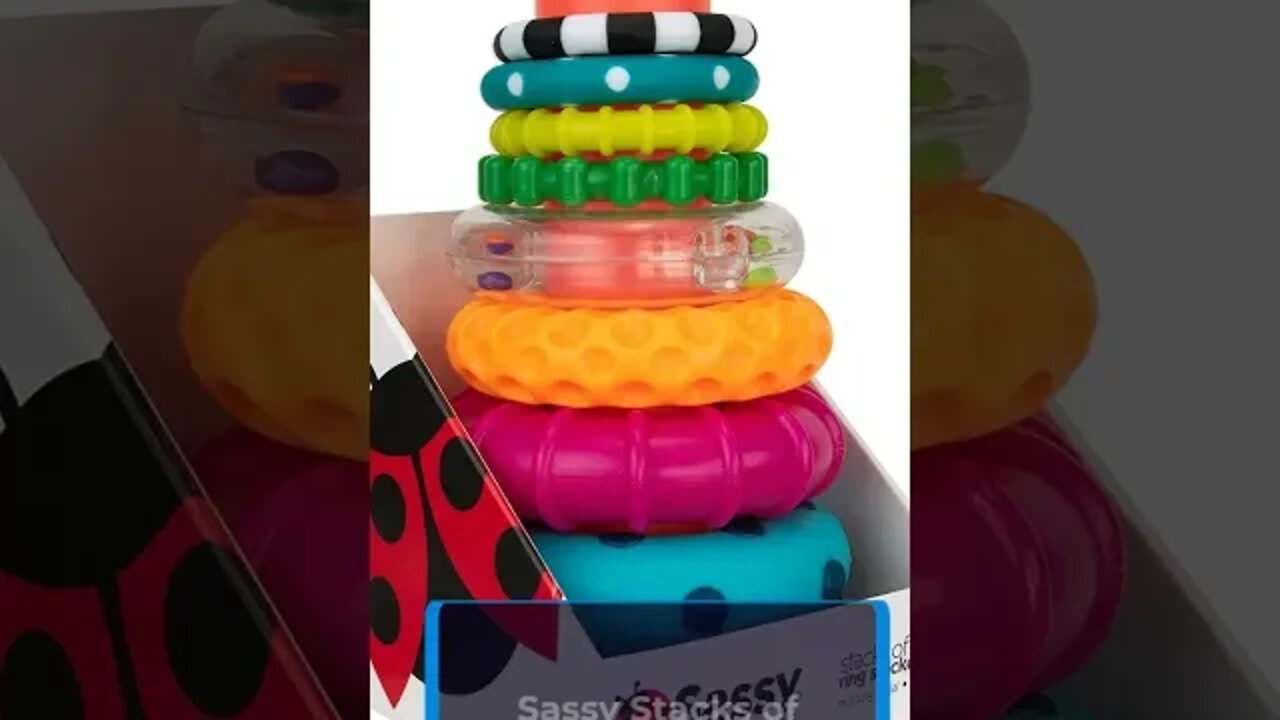 Sassy Stacks of Circles Stacking Ring STEM Learning Toy. #shorts