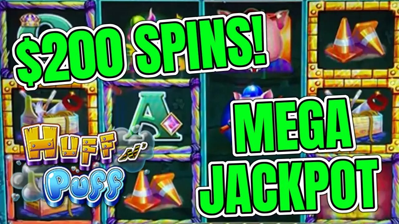 THIS IS INCREDIBLE! 🤯 MASSIVE HUFF N PUFF JACKPOT RISKING IT ALL BETTING $200/SPIN!