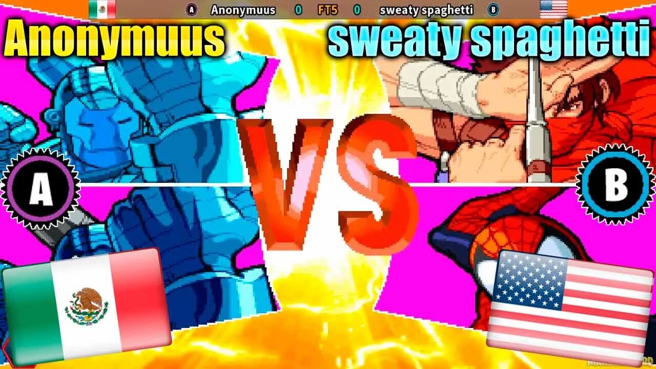 Marvel Vs Capcom: Clash Of Super Heroes (Anonymuus Vs. sweaty spaghetti) [Mexico Vs. U.S.A.]