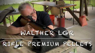 Pellet testing Rifle Premium medium wadcutters 7.71 gr. With my Walther LGR