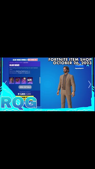 “NEW” ALAN WAKE IS HERE! FORTNITE ITEM SHOP (October 26, 2023)
