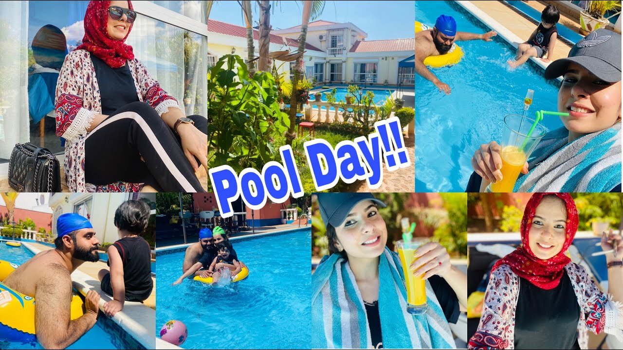 Vlog: A day in my life- Holiday edition! Pool day with family in summer 2020 ☀️@FaiqaHassan