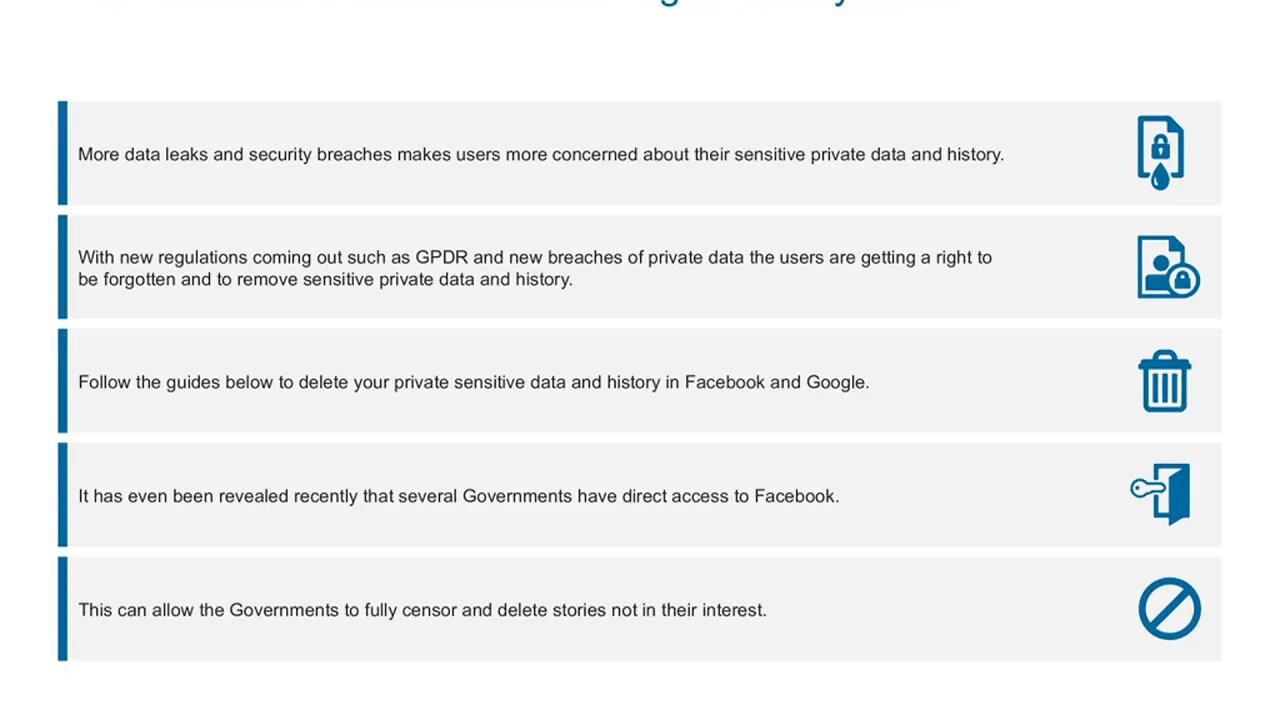 How to delete Facebook and Google Privacy Data