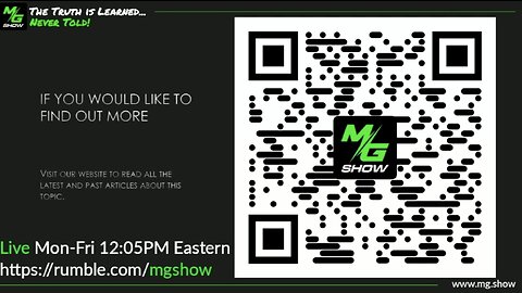 The MG Show Hosts | “They Are Doing It Because They Need Everyone To Stay Asleep While They Continue.” - Marty Grisham