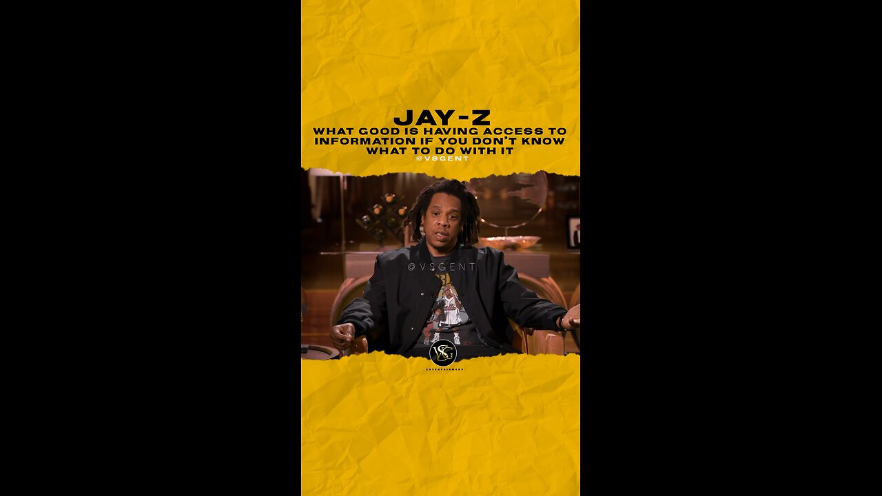 @jayz What good is having access to information if you don’t know what to do with it