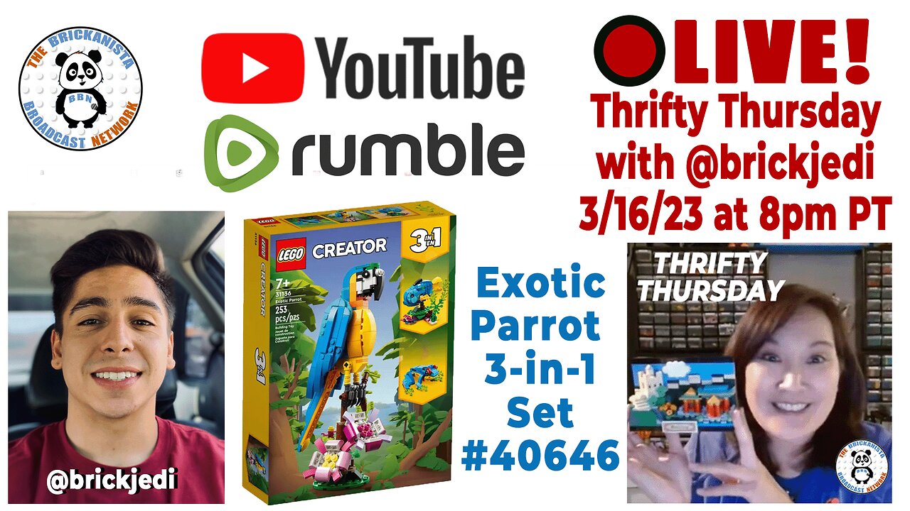 Thrifty Thursday with Special Guest @BrickJedi ! LEGO Set #31136 Exotic Parrot