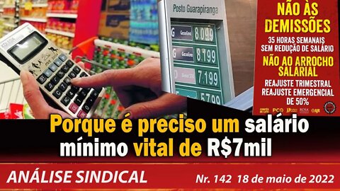 Porque é preciso um salário mínimo vital de R$7 mil - Análise Sindical Nº 142 - 18/05/22