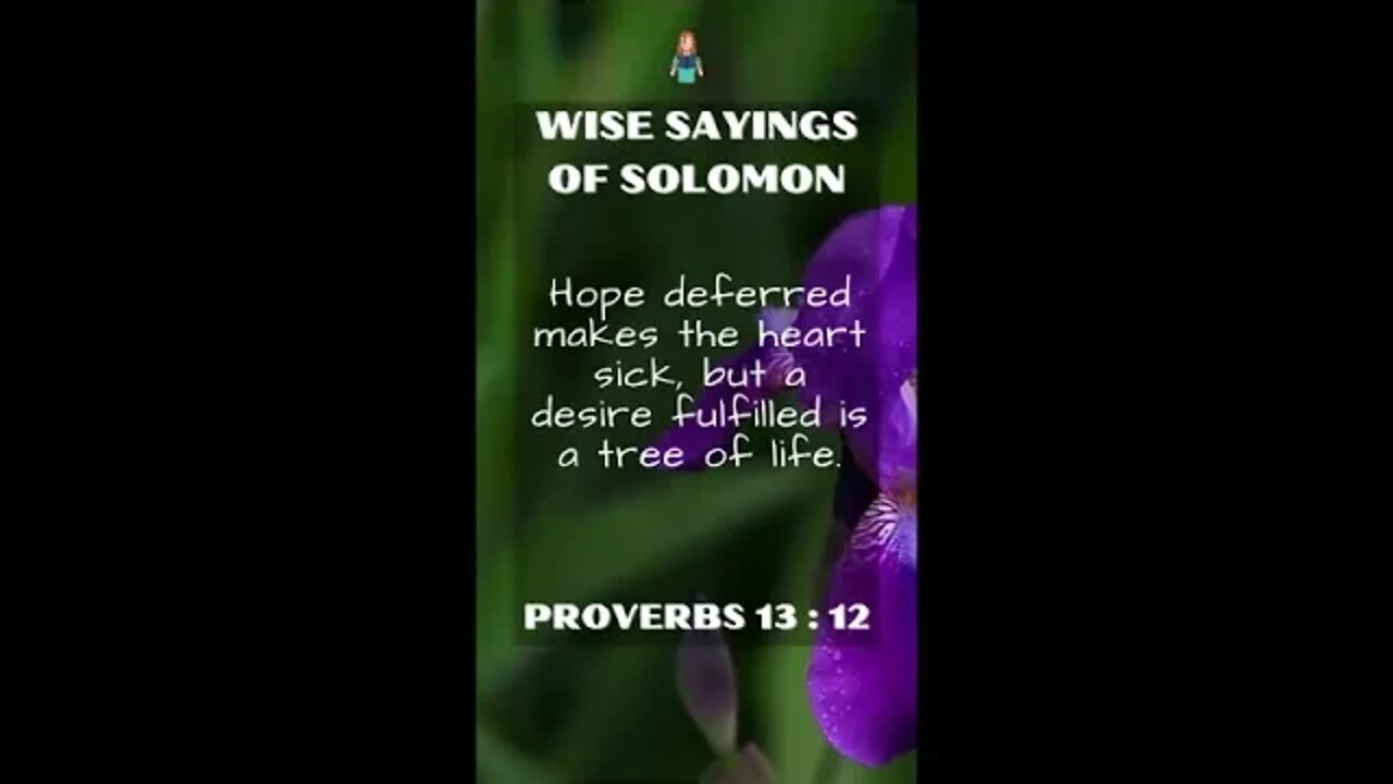 Proverbs 13:12 | Wise Sayings of Solomon