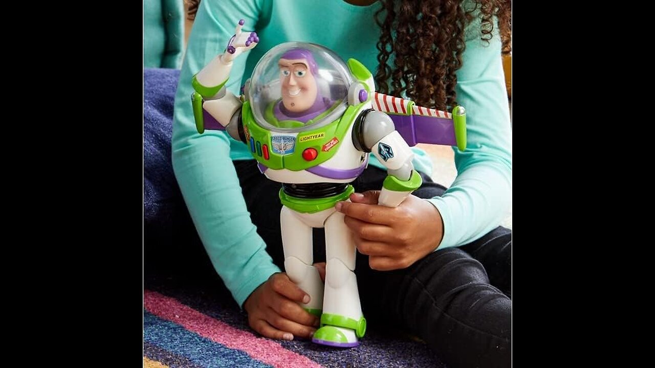 Disney Store Official Buzz Lightyear Interactive Talking Action Figure from Toy Story, Features 10+ English Phrases, Interacts with Other Figures and Toys. Engaging Buzz Lightyear Toys - Enjoy over 10 phrases and effects with the interactive Buzz Lig