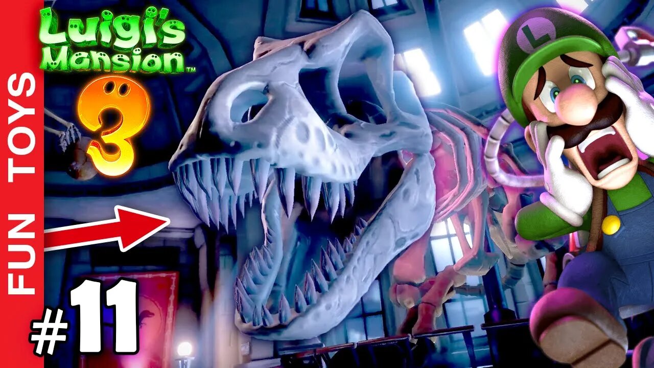 Luigi's Mansion 3 #11 - Um DINOSSAURO Gigante quer morder Luigi e Gooigi! E salvamos mais um amigo!