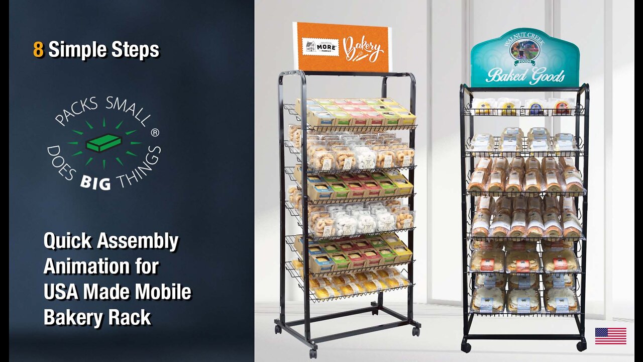 Knockdown USA Made Bakery Rack Assembly