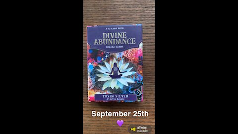 September 25th oracle card